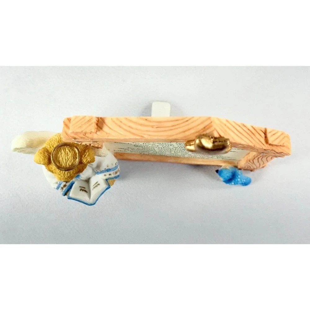 Vtg 1996 Cherished Teddies The Cherished One NATIVITY‎ PRAYER PLAQUE #176362 COA